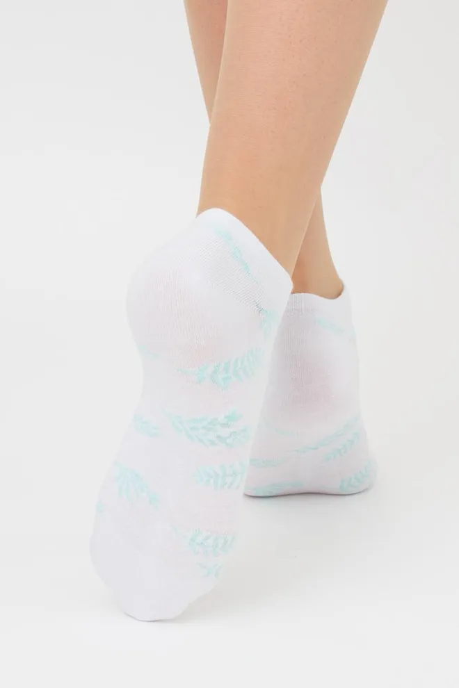 Набір кольорових жіночих шкарпеток WS1 SET 1 Giulia 5 пар (white/pastel turquoise)