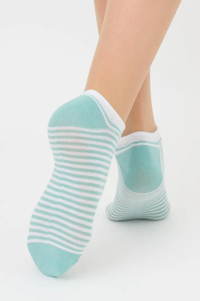 Набір кольорових жіночих шкарпеток WS1 SET 1 Giulia 5 пар (white/pastel turquoise)