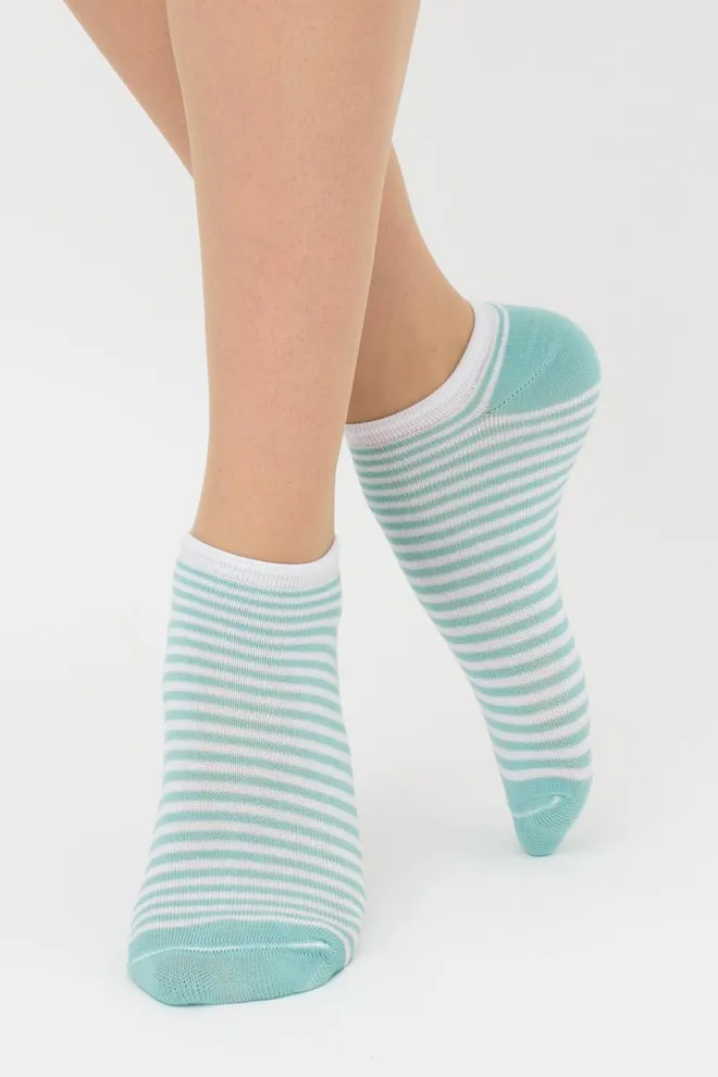 Набір кольорових жіночих шкарпеток WS1 SET 1 Giulia 5 пар (white/pastel turquoise)