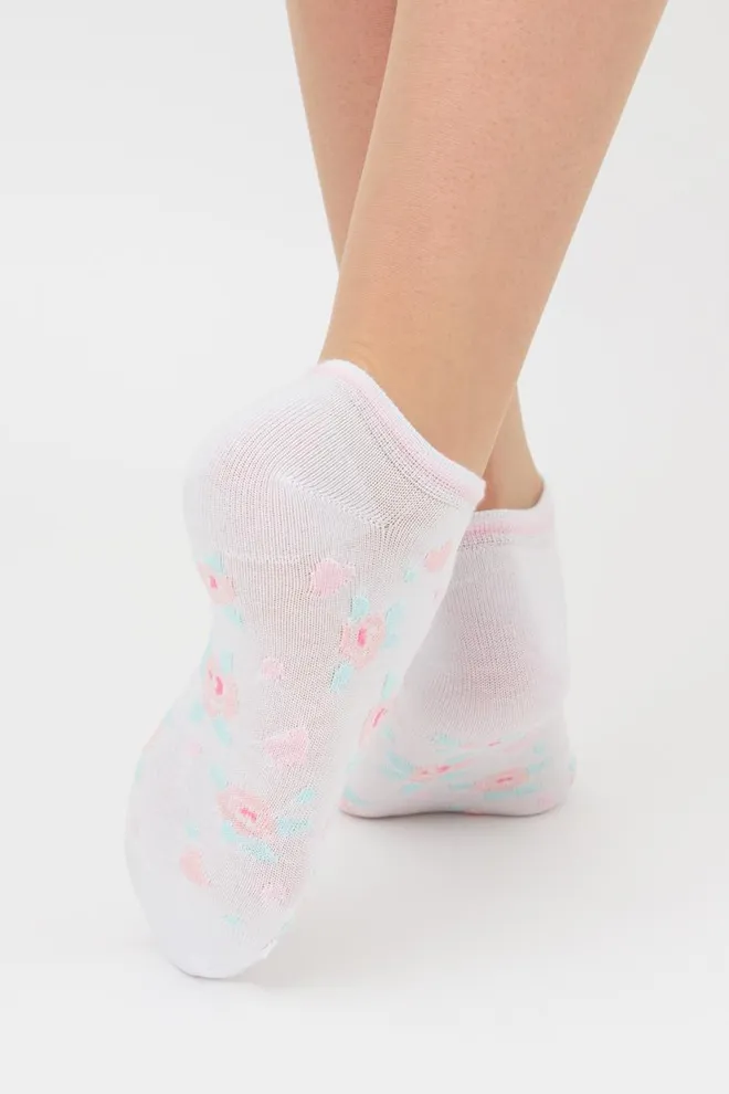 Набір кольорових жіночих шкарпеток WS1 SET 2 Giulia 5 пар(white/pearl/silver)