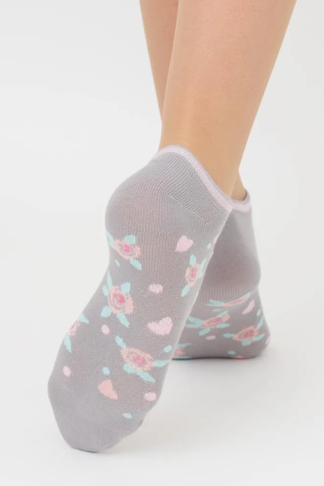 Набір кольорових жіночих шкарпеток WS1 SET 2 Giulia 5 пар(white/pearl/silver)