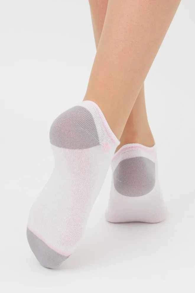 Набір кольорових жіночих шкарпеток WS1 SET 2 Giulia 5 пар(white/pearl/silver)