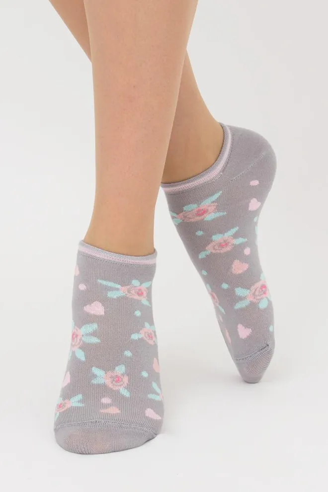 Набір кольорових жіночих шкарпеток WS1 SET 2 Giulia 5 пар(white/pearl/silver)