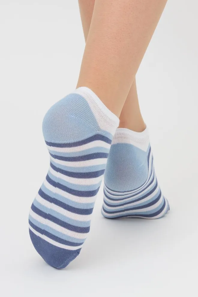 Набір кольорових жіночих шкарпеток WS1 SET 3 Giulia 5 пар (white/jeans/baby blue)