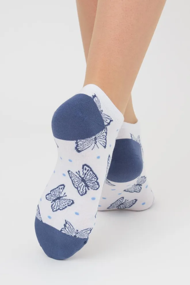 Набір кольорових жіночих шкарпеток WS1 SET 3 Giulia 5 пар (white/jeans/baby blue)