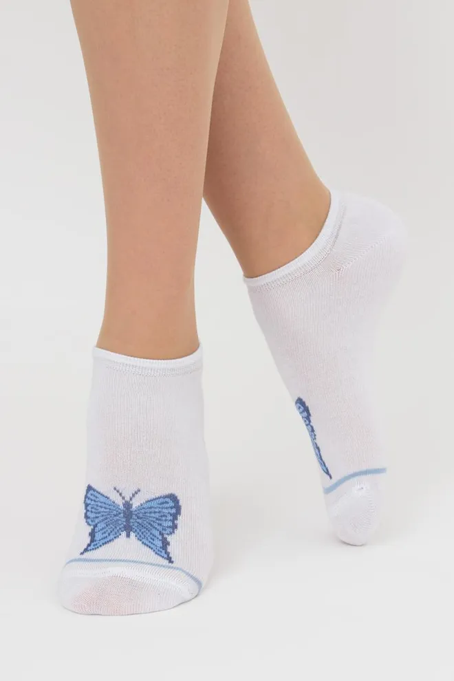 Набір кольорових жіночих шкарпеток WS1 SET 3 Giulia 5 пар (white/jeans/baby blue)