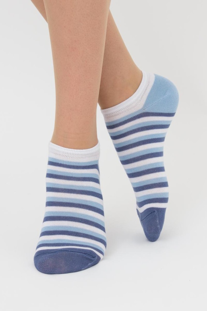 Набір кольорових жіночих шкарпеток WS1 SET 3 Giulia 5 пар (white/jeans/baby blue)