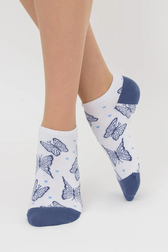 Набір кольорових жіночих шкарпеток WS1 SET 3 Giulia 5 пар (white/jeans/baby blue)