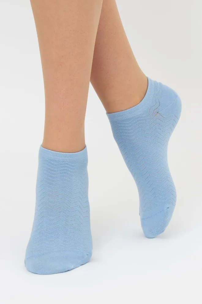 Набір кольорових жіночих шкарпеток WS1 SET 3 Giulia 5 пар (white/jeans/baby blue)