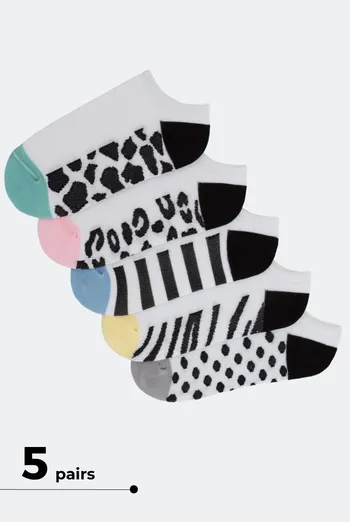 Набір кольорових жіночих шкарпеток WS1 SET 5 Giulia 5 пар (white)