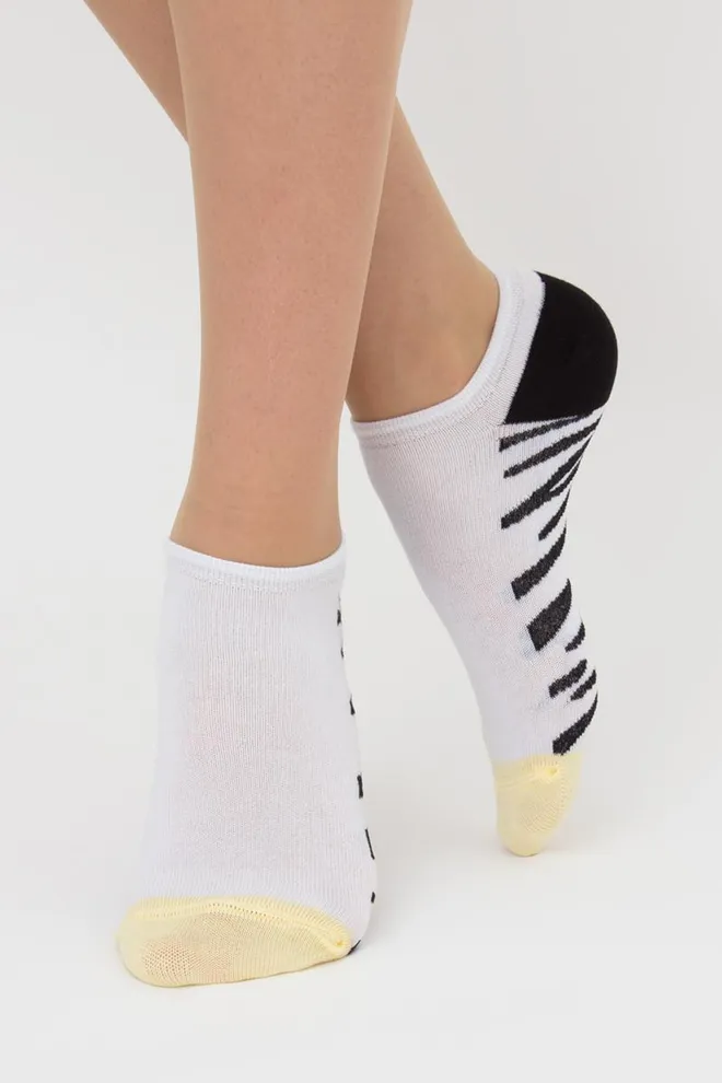 Набір кольорових жіночих шкарпеток WS1 SET 5 Giulia 5 пар (white)