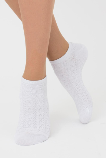Жіночі короткі шкарпетки з візерунком Ws1 Soft Background 001 Giulia (white) Жіночі короткі шкарпетки з візерунком Ws1 Soft Background 001 Giulia (white)