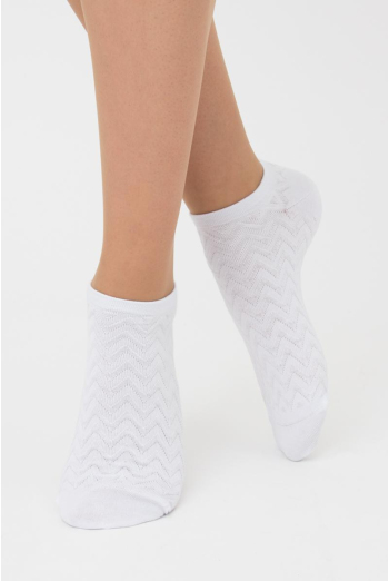 Жіночі короткі шкарпетки з візерунком Ws1 Soft Background 002 Giulia (white) Жіночі короткі шкарпетки з візерунком Ws1 Soft Background 002 Giulia (white)