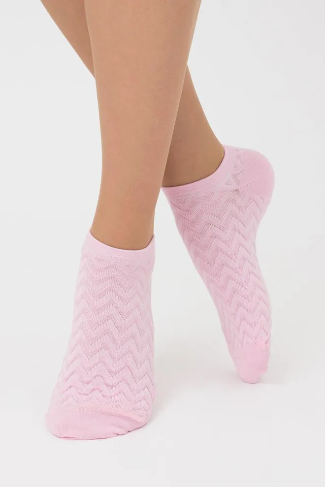 Жіночі короткі шкарпетки з візерунком Ws1 Soft Background 002 Giulia (pearl)