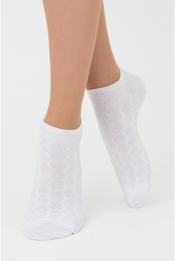 Жіночі короткі шкарпетки з візерунком Ws1 Soft Background 003 Giulia (white) Жіночі короткі шкарпетки з візерунком Ws1 Soft Background 003 Giulia (white)