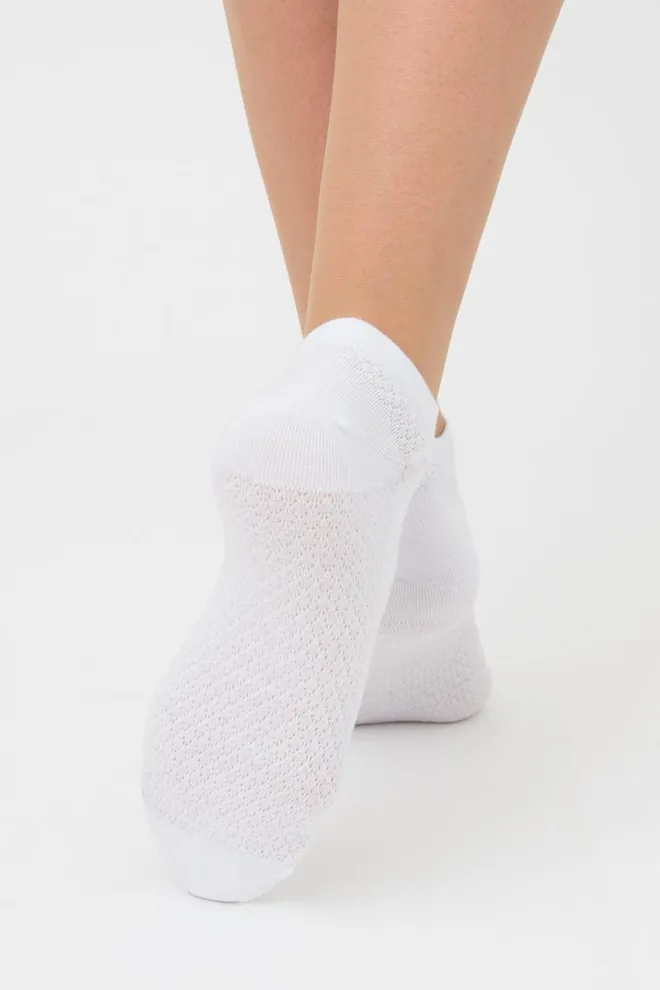 Жіночі короткі шкарпетки з візерунком Ws1 Soft Background 003 Giulia  (white)