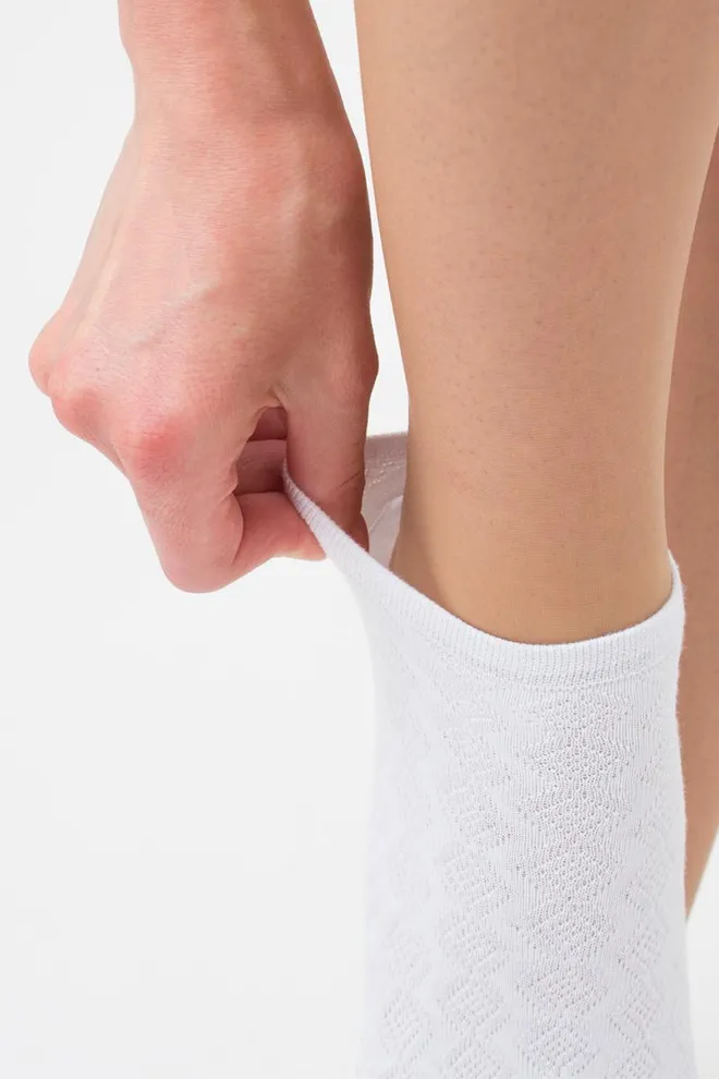 Жіночі короткі шкарпетки з візерунком Ws1 Soft Background 003 Giulia  (white)