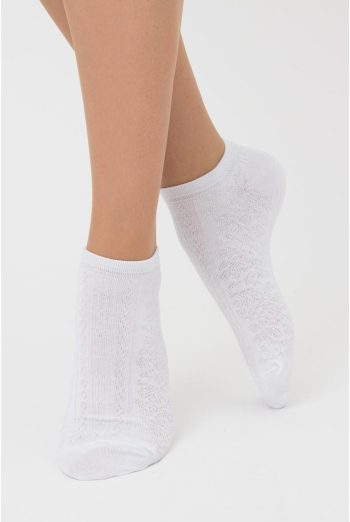 Жіночі короткі шкарпетки з візерунком Ws1 Soft Background 004 Giulia (white) Жіночі короткі шкарпетки з візерунком Ws1 Soft Background 004 Giulia (white)