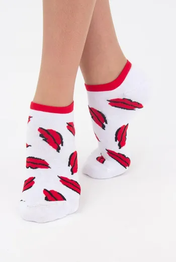 Шкарпетки жіночі короткі Ws1 soft valentine 002 Giulia (red)