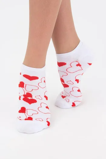 Шкарпетки жіночі короткі Ws1 soft valentine 003 Giulia (white)