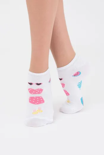 Шкарпетки жіночі невидимі Ws1 tropic 002 Giulia (bianco)
