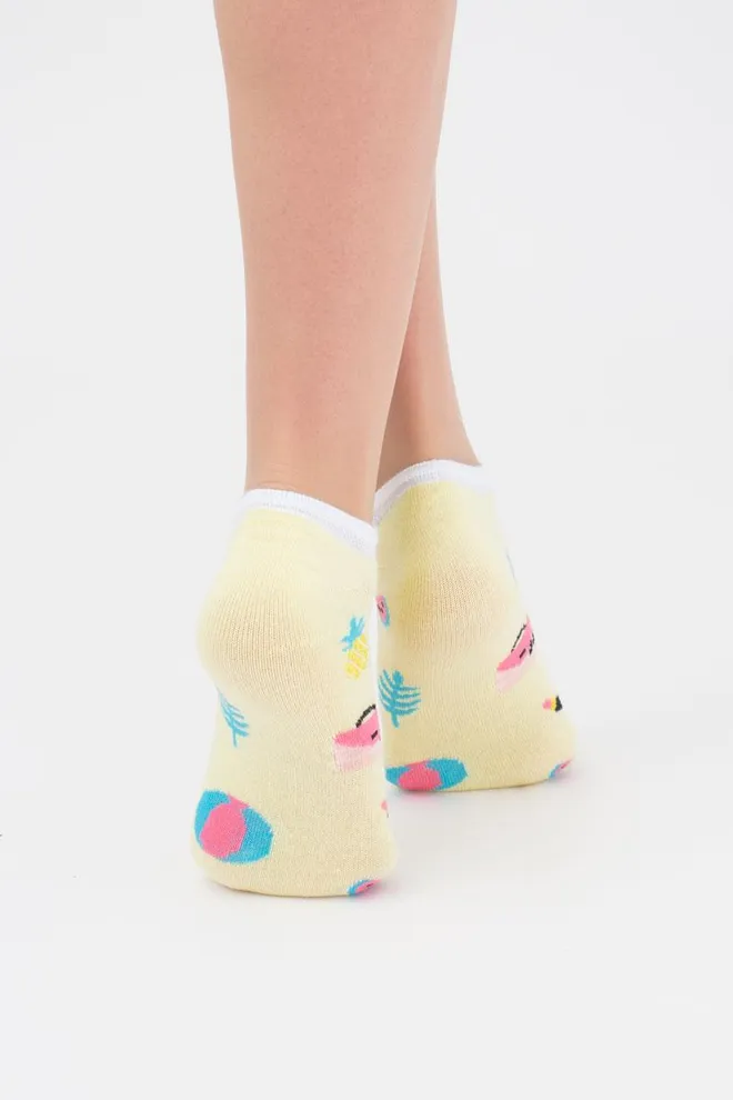 Носки женские невидимые Ws1 tropic 002 Giulia (light yellow)