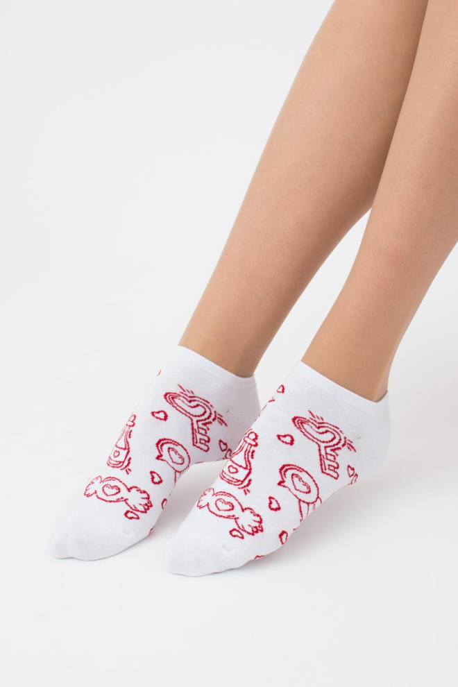 Шкарпетки жіночі короткі Ws1 Valentine 010 Giulia (white)