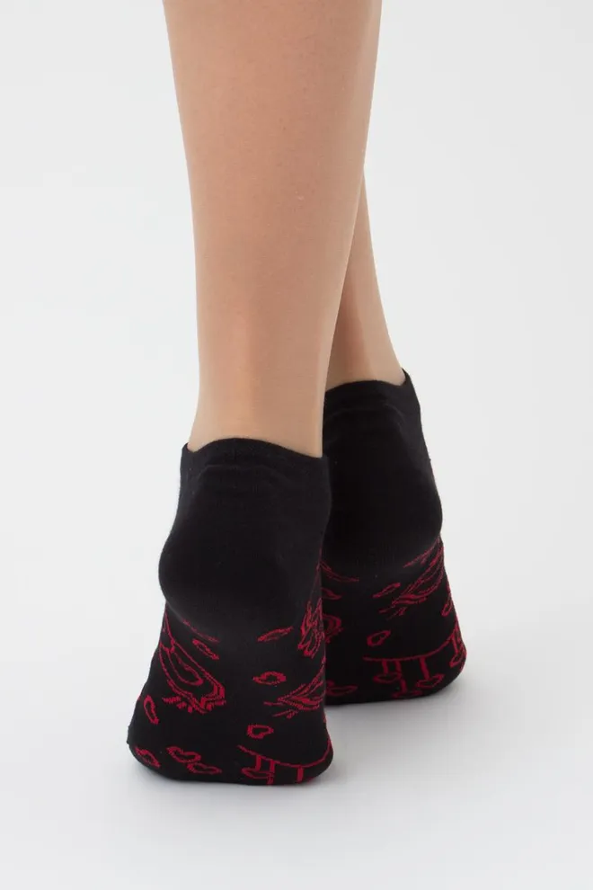 Носки женские короткие Ws1 Valentine 010 Giulia (black)