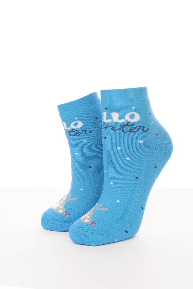WS2C/Te-002 Жіночі махрові шкарпетки ТМ GIULIA  (blue)