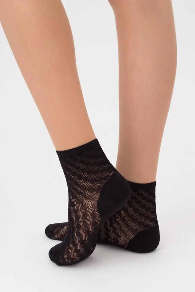 Шкарпетки жіночі невидимі WS1 air 007 Giulia (nero)