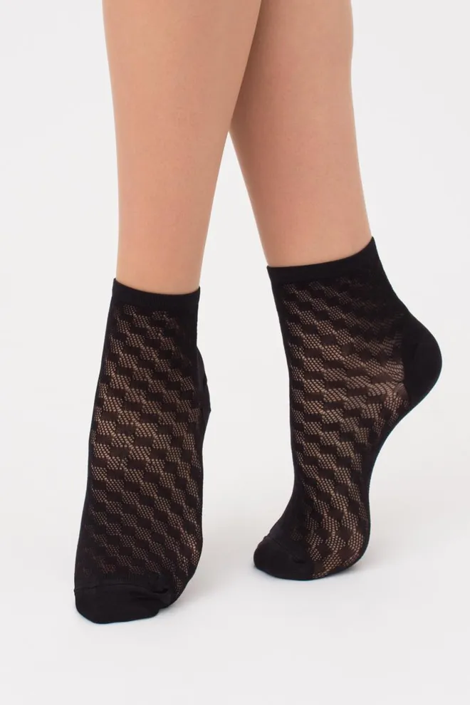 Шкарпетки жіночі невидимі WS1 air 007 Giulia (nero)