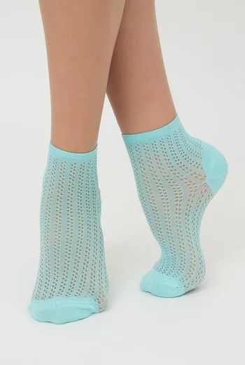 Шкарпетки жіночі классические ажурні WS2 Air Pa 008 Giulia (tanager turquoise), зелений Шкарпетки жіночі классические ажурні WS2 Air Pa 008 Giulia (tanager turquoise), зелений