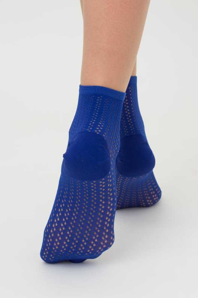 Носки женские классические ажурные WS2 Air Pa 008 Giulia (bright blue), синий