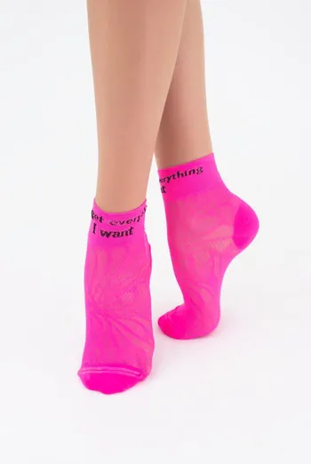Шкарпетки жіночі короткі спортивні WS2 air pa 009 Giulia (pink neon)