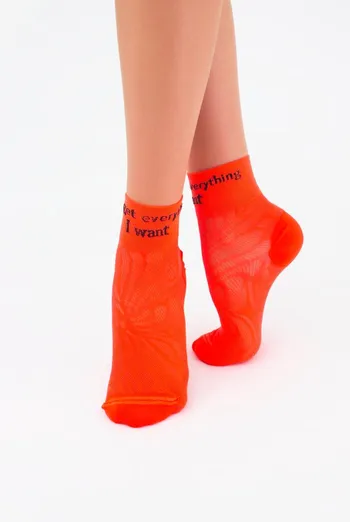 Шкарпетки жіночі короткі спортивні WS2 air pa 009 Giulia (orange neon) Шкарпетки жіночі короткі спортивні WS2 air pa 009 Giulia (orange neon)