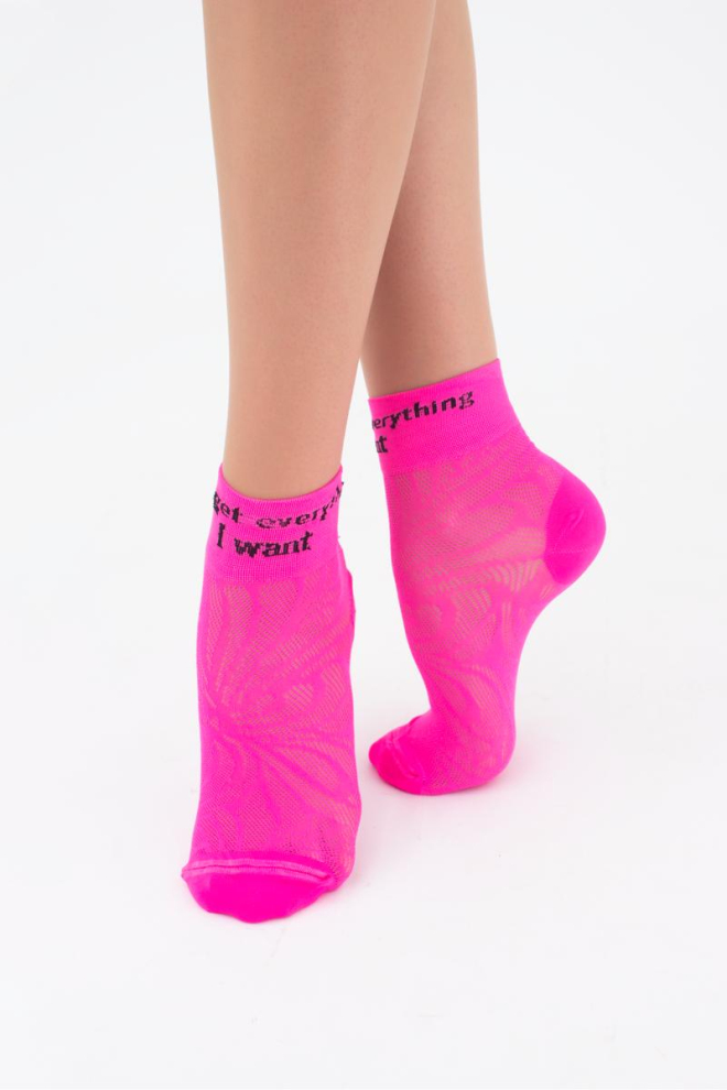 Шкарпетки жіночі короткі спортивні WS2 air pa 009 Giulia (pink neon)