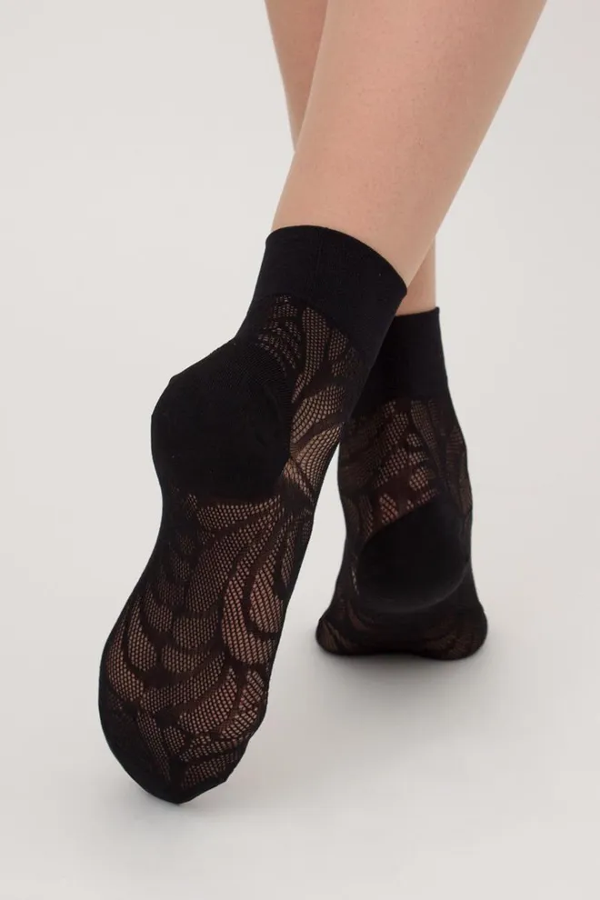 Шкарпетки жіночі классические ажурні WS2 Air Pa 010 Giulia (black)