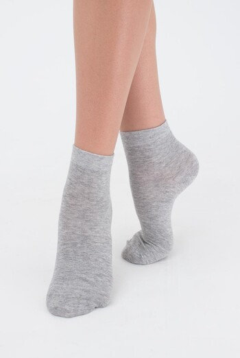 Шкарпетки жіночі короткі 2 пари WS2 CLASSIC Giulia (light grey melange), сірий