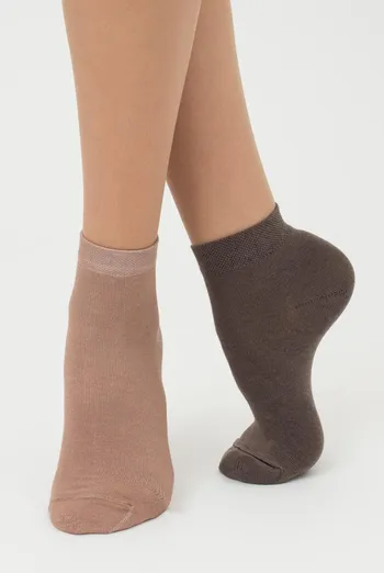 Носки женские низкие Ws2 classic Giulia 2 пары (haze/chantarel) Носки женские низкие Ws2 classic Giulia 2 пары (haze/chantarel)