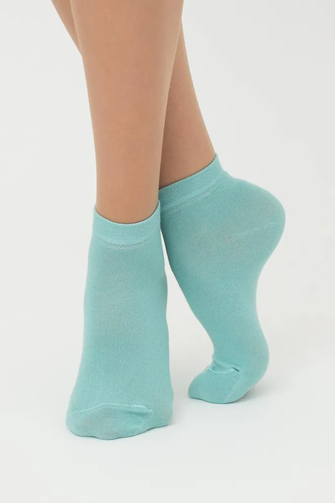 Шкарпетки жіночі низькі Ws2 classic Giulia 2 пари (pastel turquoise/light yellow)