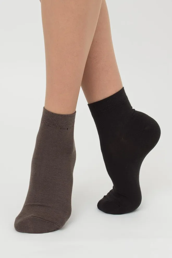 Шкарпетки жіночі низькі Ws2 classic Giulia 2 пари (haze/iron)