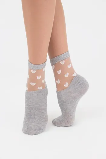 Шкарпетки жіночі класичні в сердечко WS2 cristal 008 Giulia (melange)