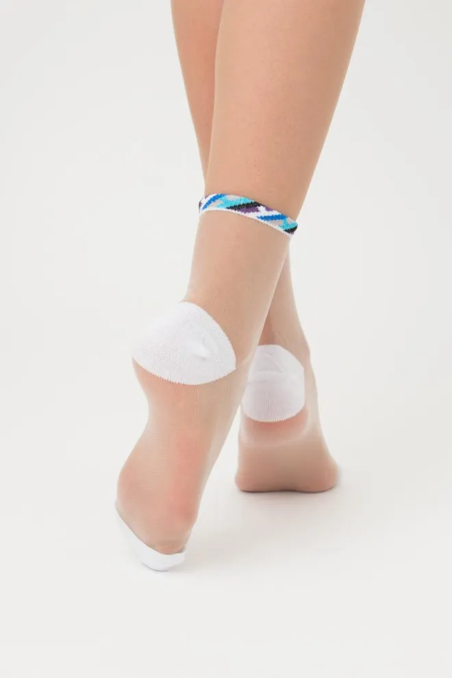 Шкарпетки жіночі класичні прозорі WS2 Cristal 041 Giulia (white)
