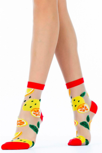 WS2 CRISTAL 046 Фантазийные женские носки в сетку с фруктами (red) WS2 CRISTAL 046 Фантазийные женские носки в сетку с фруктами (red)
