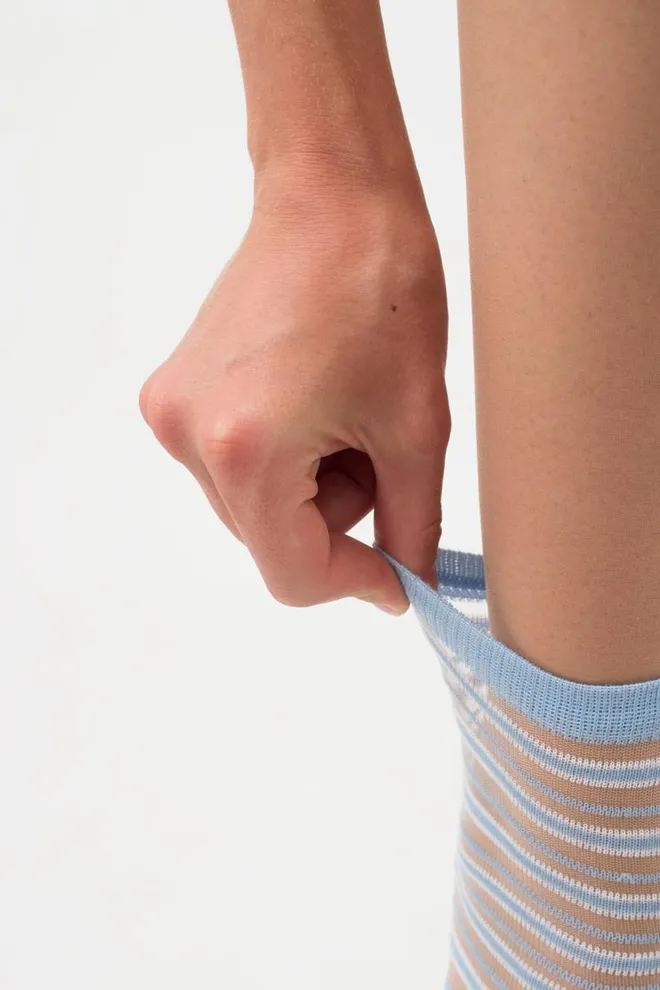 Носки женские классические в полоску Ws2 cristal 059 Giulia (baby blue)