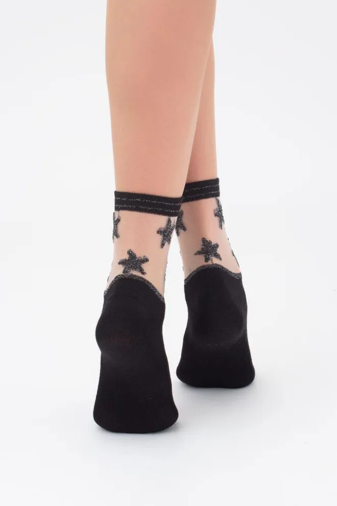 Шкарпетки жіночі класичні Ws2 cristal lurex 001 Giulia (black)