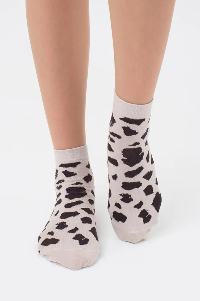 Носки женские классические с принтом WS2 safari 001 Giulia (moonlight)