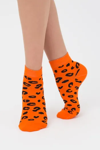 Носки женские классические с принтом WS2 safari 002 Giulia (orange) Носки женские классические с принтом WS2 safari 002 Giulia (orange)
