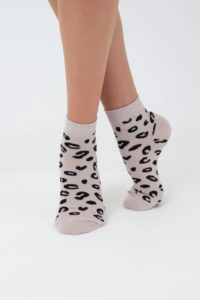 Шкарпетки жіночі класичні з принтом WS2 safari 002 Giulia (moonlight)