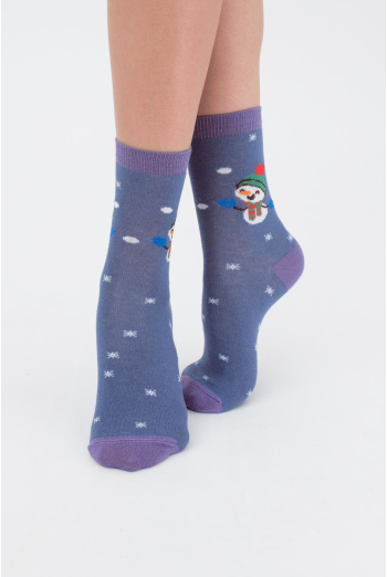 Носки женские классические Ws3c-new year-008 Giulia (moonlight blue) Носки женские классические Ws3c-new year-008 Giulia (moonlight blue)